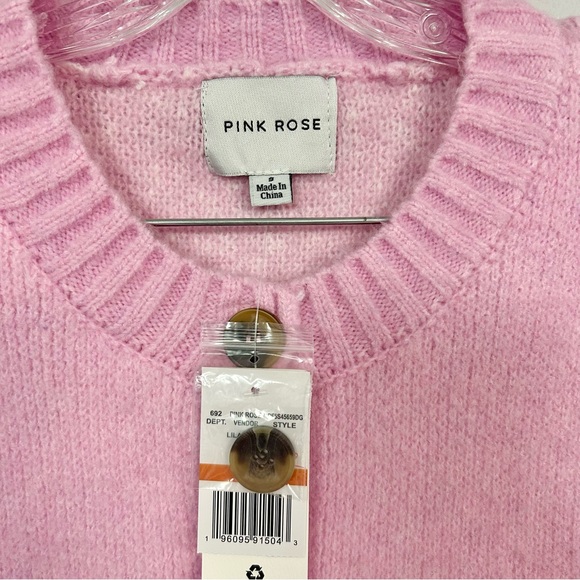 PINK ROSE 🐰 Pink Bunny Button Front Cardigan - Mtpl Sizes - Picture 5 of 5